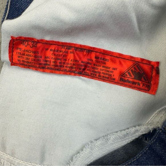 Bulwark FR Jeans Mens 40x34 Blue Denim Flame Resistant Work Wear Straight Casual - Picture 11 of 13